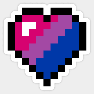 Bisexual Pride Pixel Heart Sticker